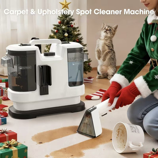 PULITORE PORTATILE TAPPETI E TAPPEZZERIA 600W Sistema di Pulizia in 3 Fasi 20KPa