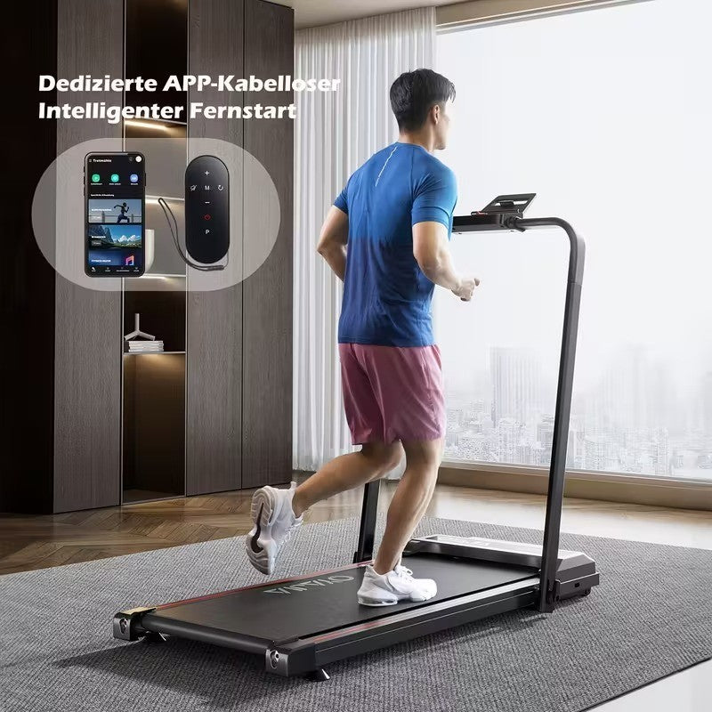 Tapis Roulant Elettrico Silenzioso Pieghevole Regolabile Velocità 12 km/h, LED