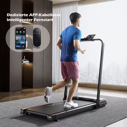 Tapis Roulant Elettrico Silenzioso Pieghevole Regolabile Velocità 12 km/h, LED