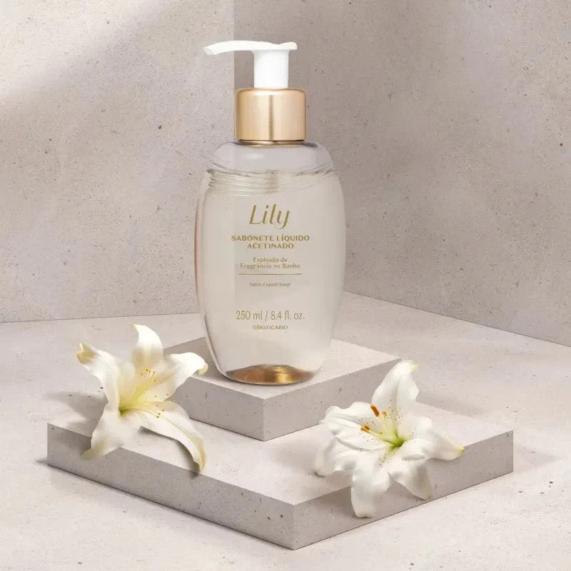 O Boticário Lily Sabonete Liquid Acetinado - Nettoyant pour le corps 250 ml