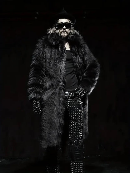 Cappotto di pelliccia sintetica da uomo cardigan invernale di lusso soffice