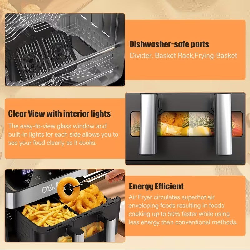 Tristar Aerofryer 10L Friggitrice a Doppio Cestello 10 in 1 200℃, 240V
