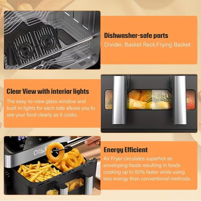 Tristar Aerofryer 10L Friggitrice a Doppio Cestello 10 in 1 200℃, 240V