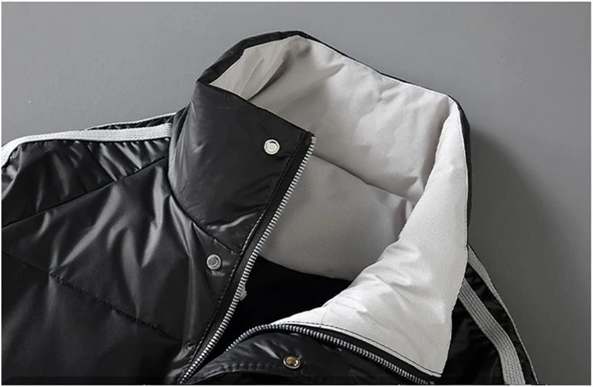 Cappotto invernale da uomo, caldo piumino cappotto spesso con collo alto