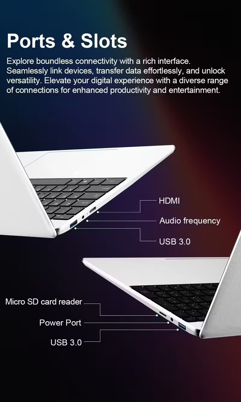 Intel Laptop N4000 2,6 GHz 15,6'' 16 GB SSD 1TB/2TB 1920*1080 Impronta Digitale