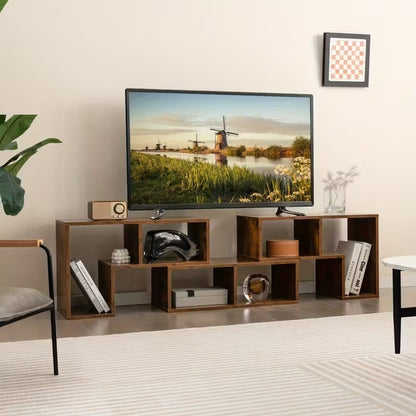 Mobile TV in legno a 3 pezzi, componibile liberamente, per TV fino a 75 pollici