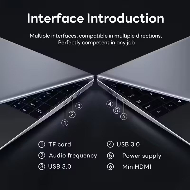 Intel Laptop N4000 2,6 GHz 15,6'' 16 GB SSD 1TB/2TB 1920*1080 Impronta Digitale