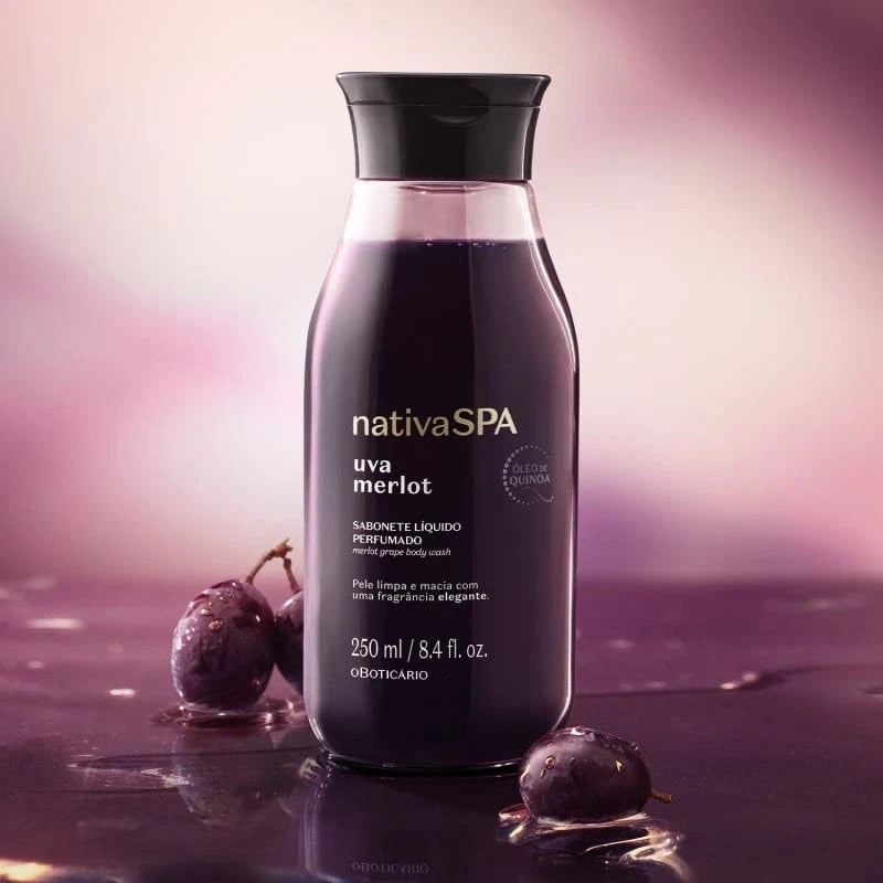Boticário Sabonete Líquido Nativa Spa Uva Merlot Merlot 250ml