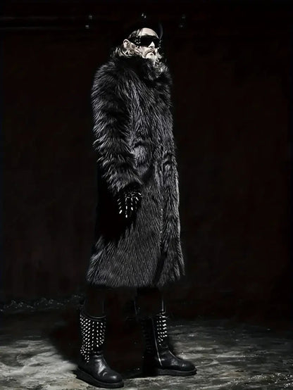 Cappotto di pelliccia sintetica da uomo cardigan invernale di lusso soffice