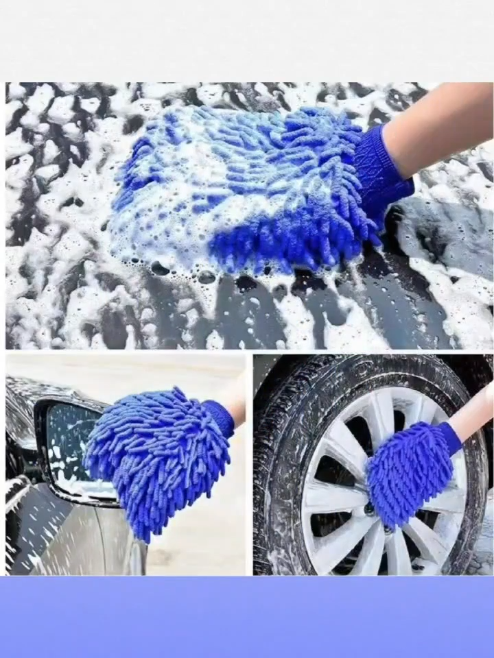 Guanti per il lavaggio dell'auto in ciniglia ultra morbidi - Microfibra morbida