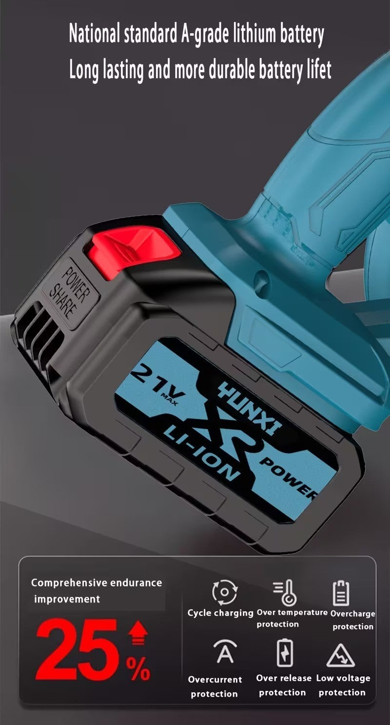 Soffiatore Batteria,300W 12000 r/min per la cura del prato, rimozione di foglie