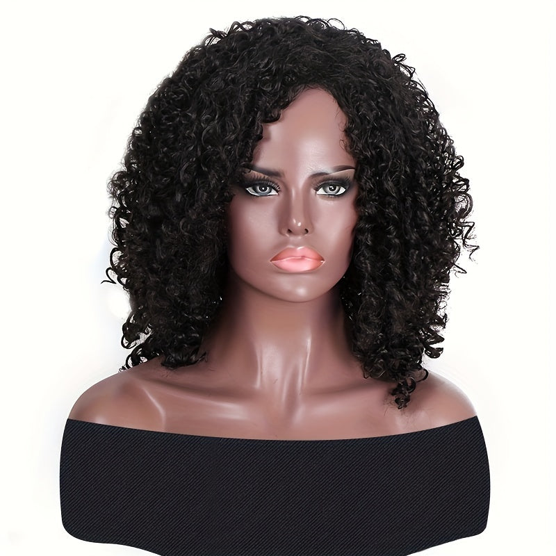 35.56 Cm Afro Kinky Curly Hair Wigs For Women Kinky Curly Wigs
