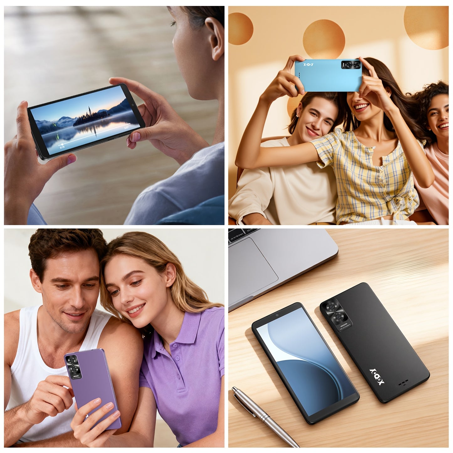 XGODY Android 15 Smartphone | 6.0" Touch Screen, 7GB RAM+32GB ROM, 4G LTE Dual SIM, Octa-Core Processor, 5MP+8MP Camera, Face Unlock, 3500mAh Battery