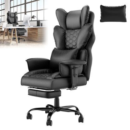 Executive Office Chair with Footrest – Ergonomic Comfort for Work & Gaming