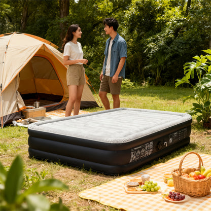 Inflatable Mattress for 1/2 Person Self-inflating Air Mattress Air Mattress (with Built-in Electric Air Pump and Air Bag) for Camping Rapid Inflation