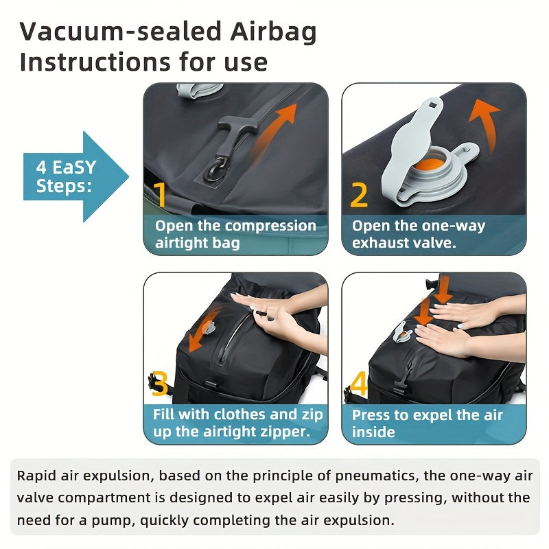 Vacuum Compressor Backpack with Pump Included Sealed Double Shoulder Bag