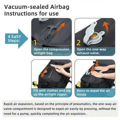 Vacuum Compressor Backpack with Pump Included Sealed Double Shoulder Bag