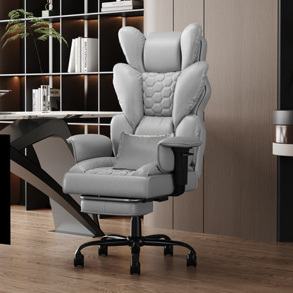 Executive Office Chair with Footrest – Ergonomic Comfort for Work & Gaming