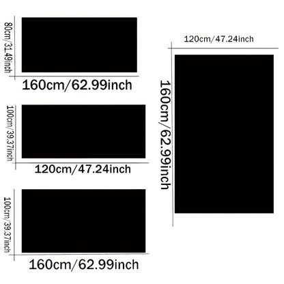 1pc Plush Rectangular Area Mat - Soft Fluffy 100% Polyester, Non-Slip Hand Washable