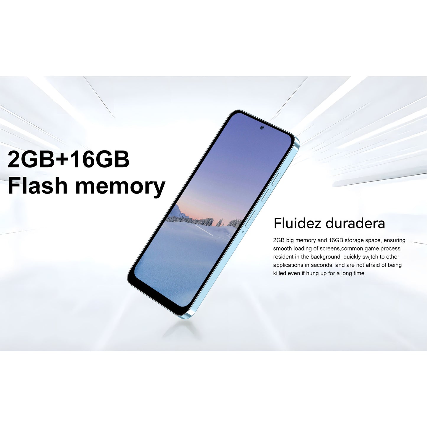 Android Smartphone 6.5-Inch HD Display, Dual SIM Cards, 2GB RAM, 16GB of Storage, Android 8.1, 3000Mah, 2MP And 5MP Camera