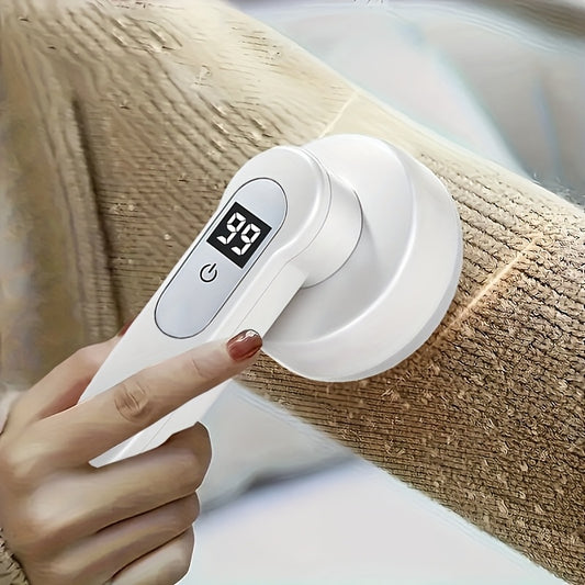 Portable Rechargeable Lint Remover with LED Display – Electric Fabric Shaver & Fuzz Pellet Remover