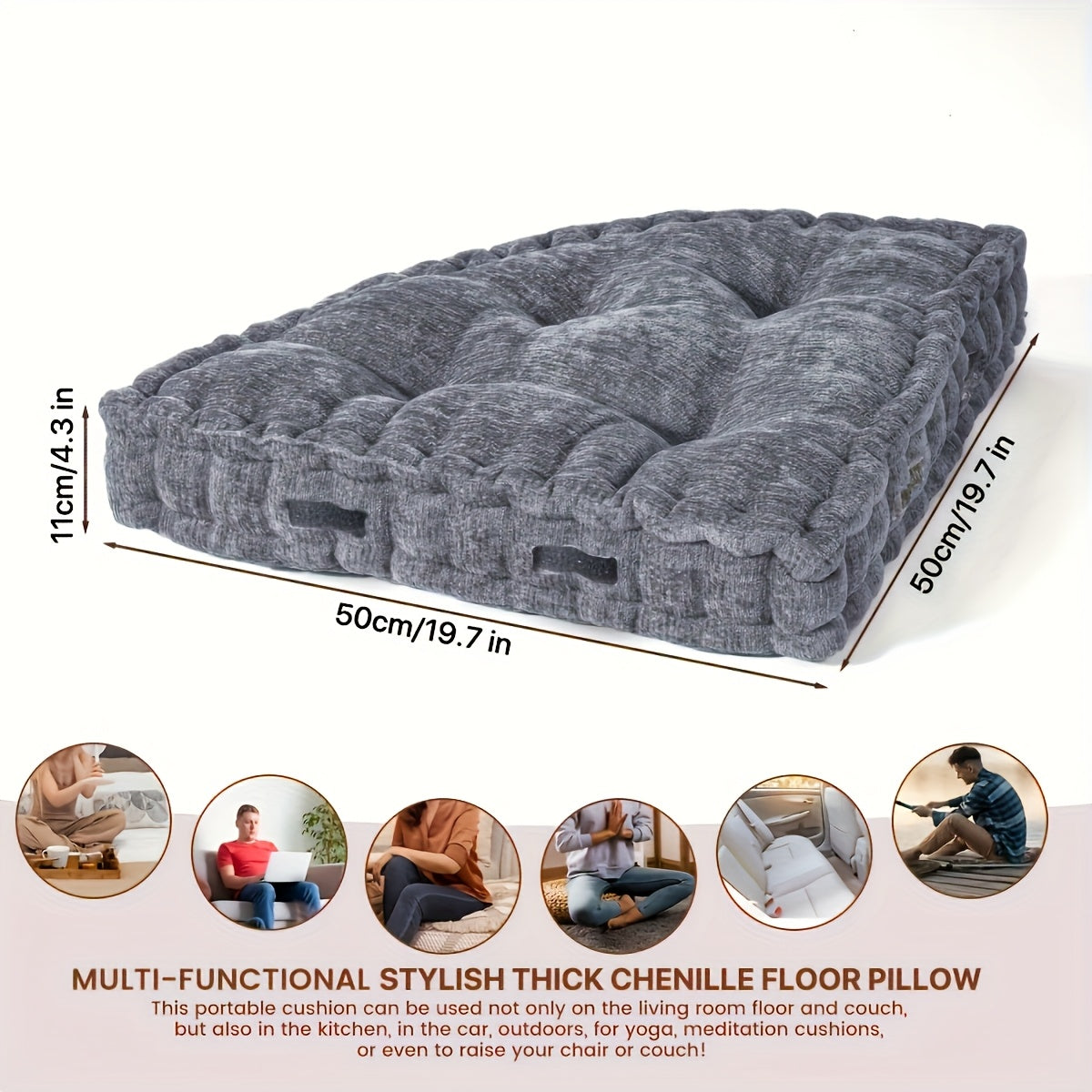 Versatile Triangular Reading with Attachments, Washable in Machines, Ideal for Use on Chairs, Floors, Sofas