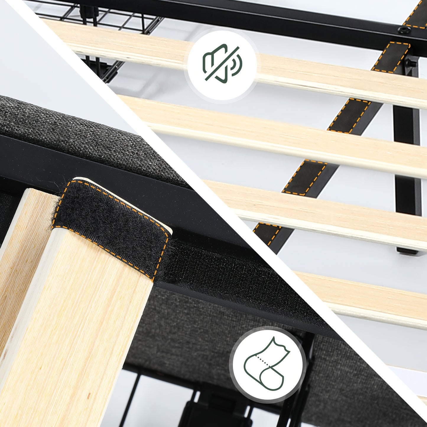 Kehot Letto Matrimoniale 140x200 con LED e 4 Cassetti Contenitore, Letto Imbottito in Tessuto Grigio con Testiera LED USB, Struttura Letto con Doghe in Legno e Metallo