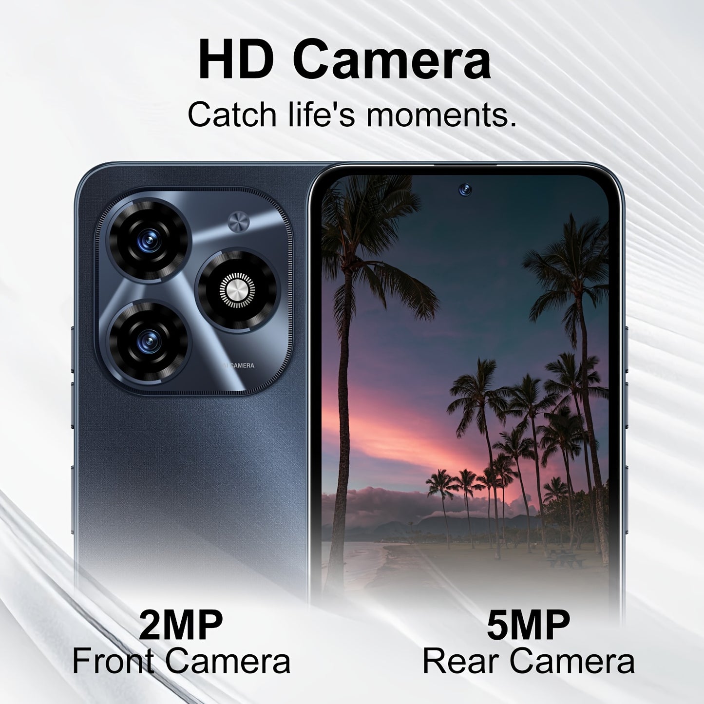 3G Android Smartphone | 2MP+5MP Camera, 6.5-Inch Touch Screen, 2GB RAM, 16GB Storage Space, Dual SIM Dual Standby, GPS, Android 8.1 System