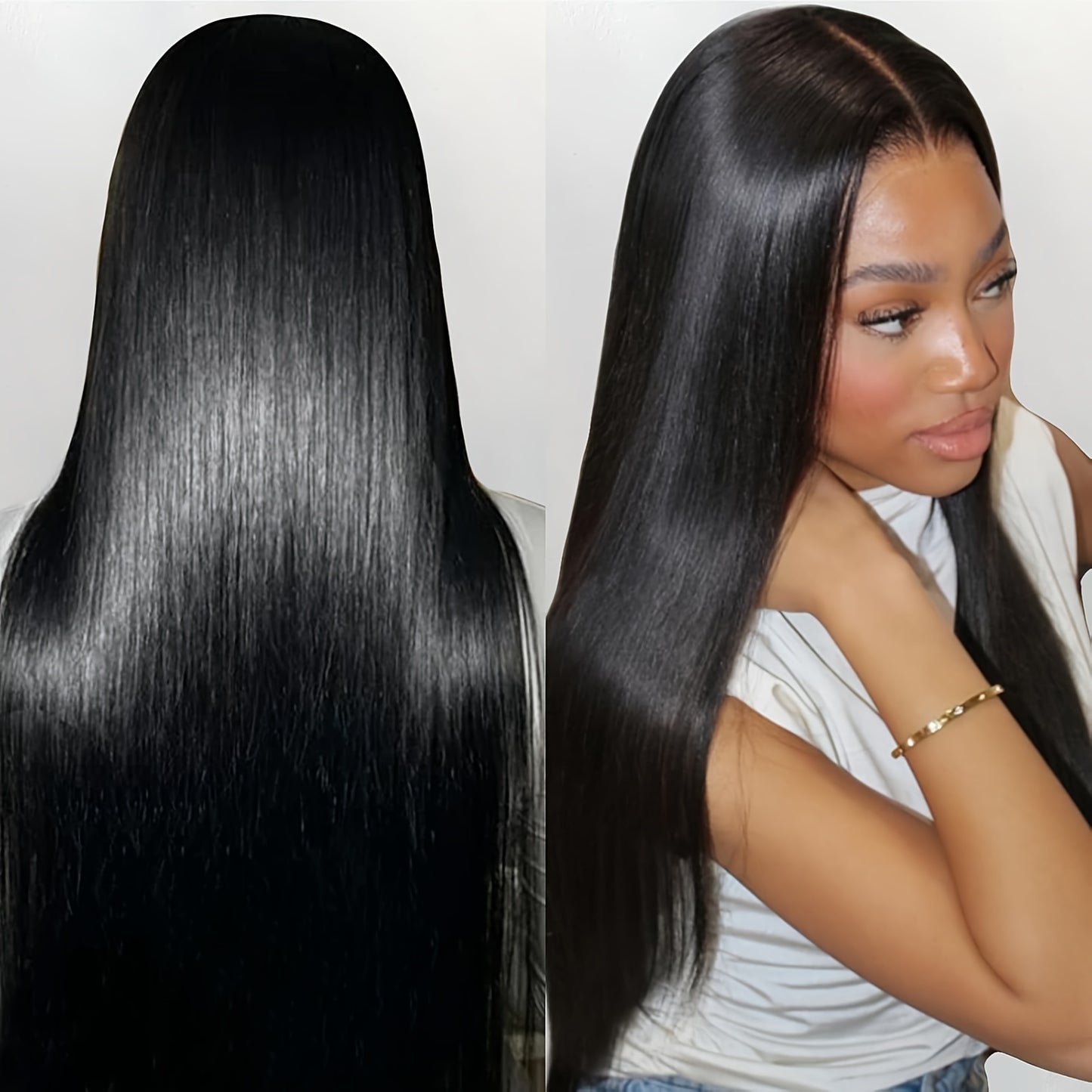 KIMO BEAUTY Women'S Brazilian Human Hair Wig - Glueless Natural Look Frontal Hairline, 180% Density High Volume, Pre Plucked Hairline & No Glue Needed, 4x4 Lace Closure for Secure Fit - Everyday & Special Events - Natural Bro