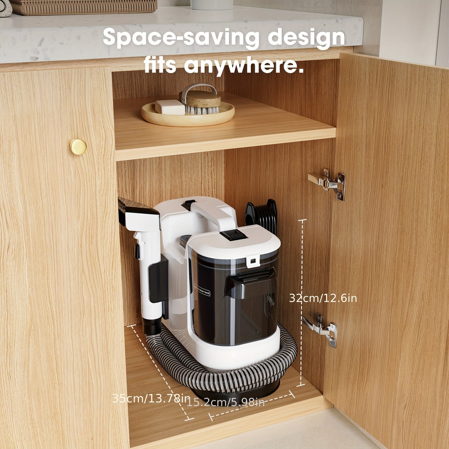 600W Portable Carpet and Upholstery Cleaner 3-Stage Cleaning System 20KPa