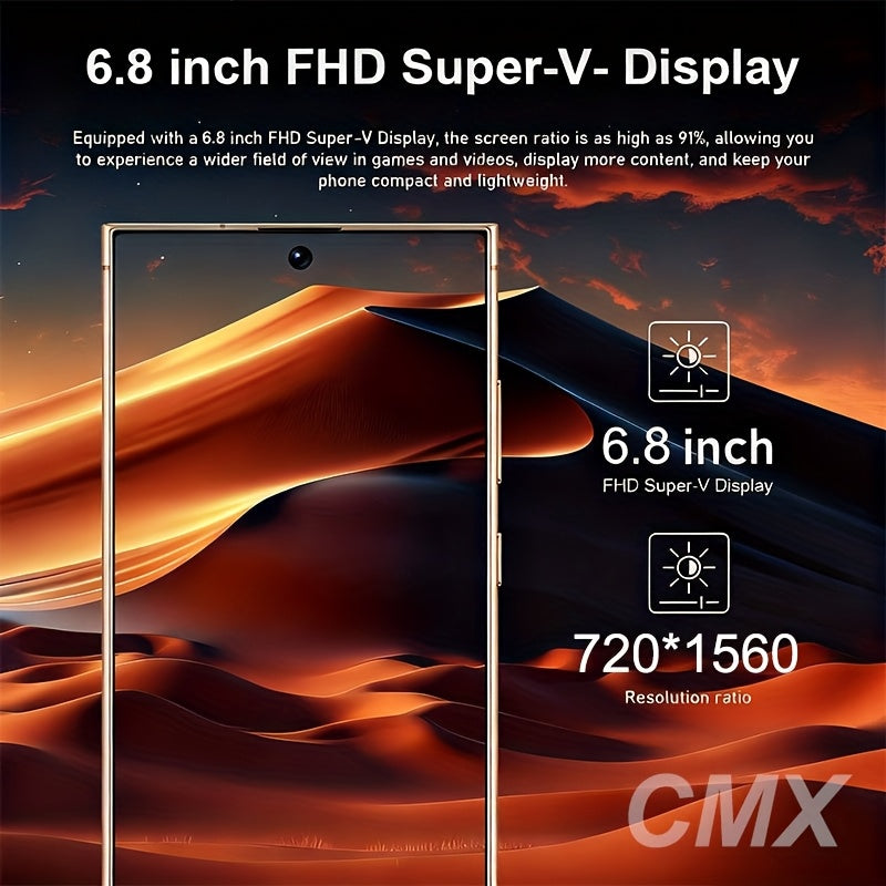 S25 Ultra 2025 14 Smartphone, 6.8" 8GB RAM + 256GB Storage, Sharp HD Front/Rear Cameras