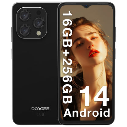 DOOGEE N55PRO Android 14, 16GB + 256GB, 6.56" HD+ 90Hz Octa Core 5150Mah 13MP+8MP Camera, 4G Dual SIM, Face Recognition/Otg/Gps