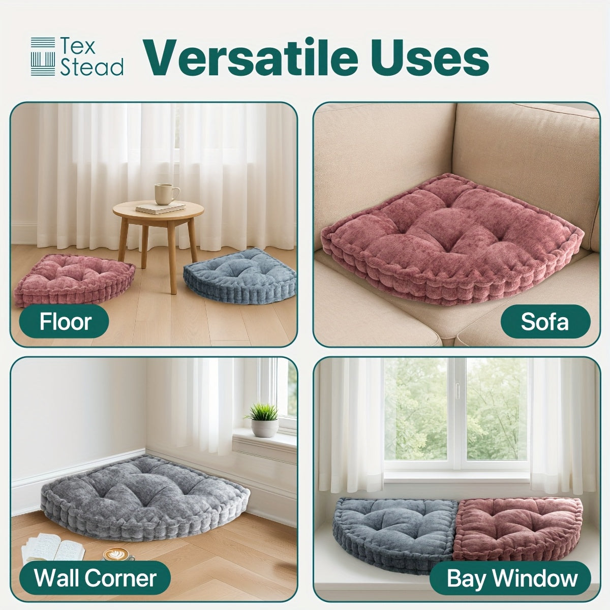 Versatile Triangular Reading with Attachments, Washable in Machines, Ideal for Use on Chairs, Floors, Sofas