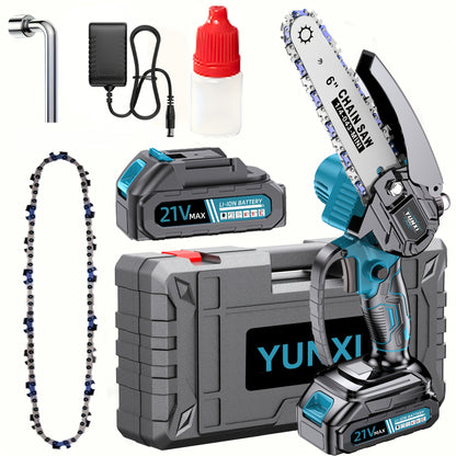 New Mini Chainsaw Wireless, Lightweight and Portable Handheld Electric Tree Cutting Machine