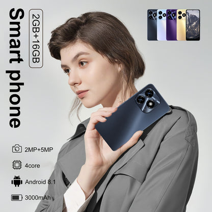 3G Android Smartphone | 2MP+5MP Camera, 6.5-Inch Touch Screen, 2GB RAM, 16GB Storage Space, Dual SIM Dual Standby, GPS, Android 8.1 System