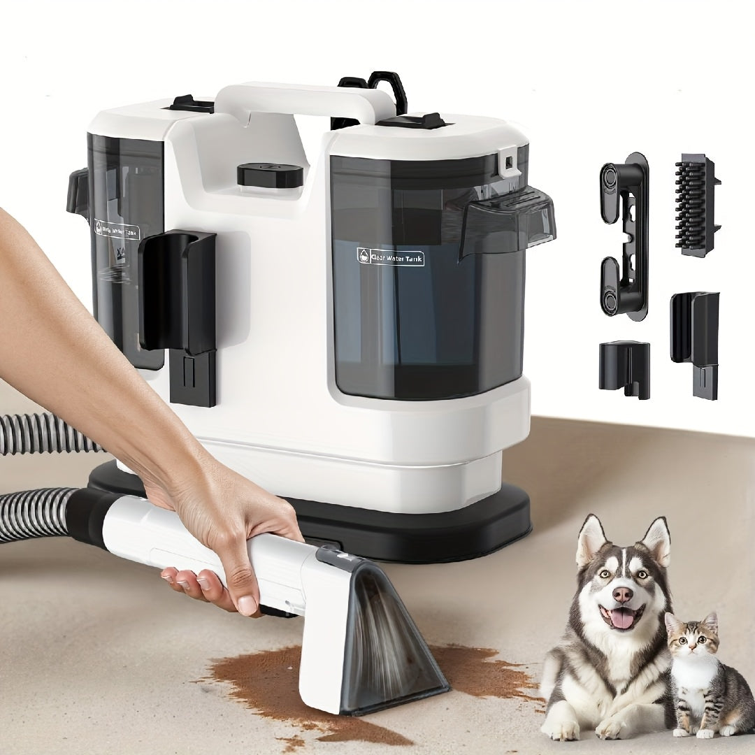 600W Portable Carpet and Upholstery Cleaner 3-Stage Cleaning System 20KPa