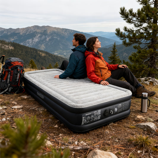 Inflatable Mattress for 1/2 Person Self-inflating Air Mattress Air Mattress (with Built-in Electric Air Pump and Air Bag) for Camping Rapid Inflation