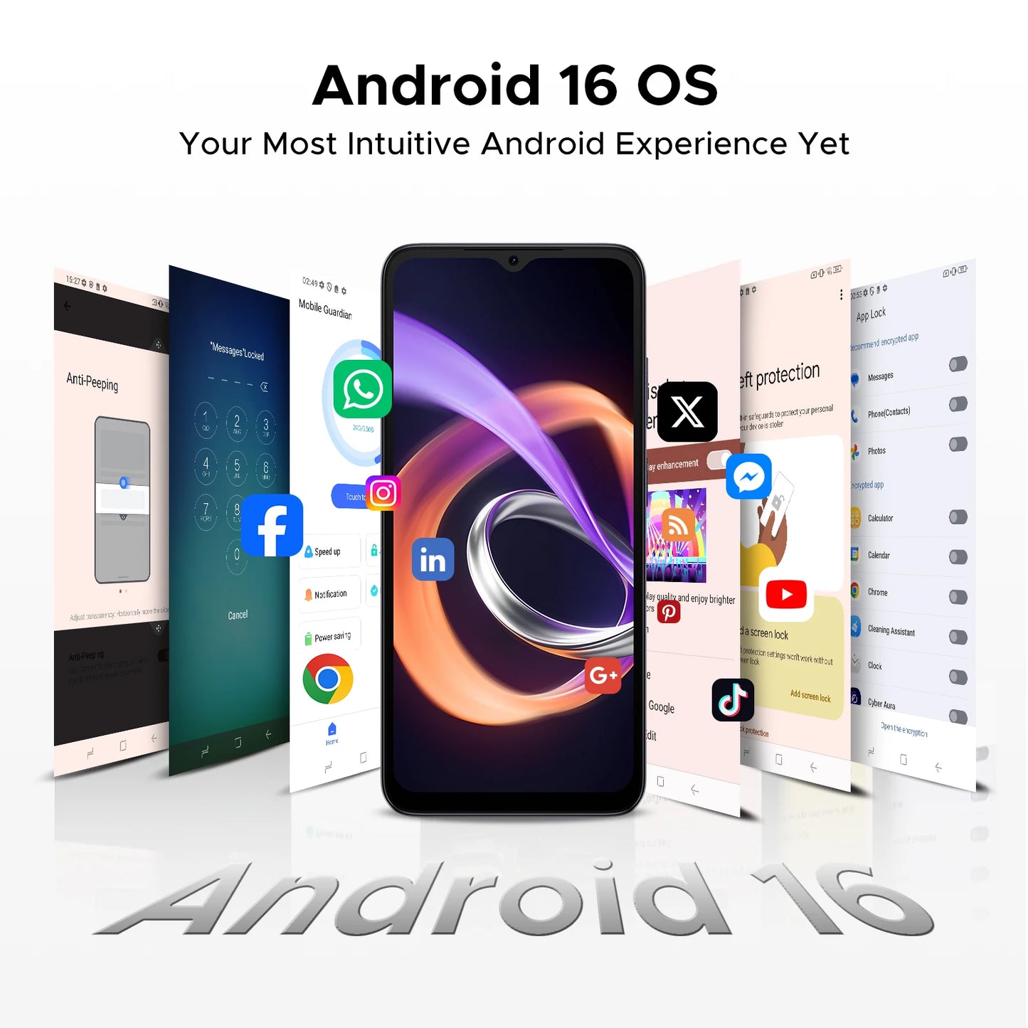 DOOGEE Note56 Plus Smartphone Android 16 48GB+256GB 6150mAh Large Battery 6.56'' 90Hz Display UNISOC T7225 50MP Camera NFC