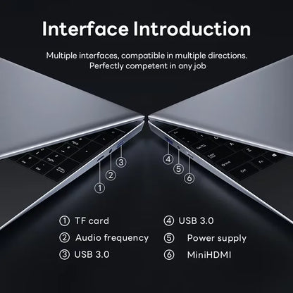 15.6"  Windows 11 Laptop Computer Intel Celeron N4000 Computer Fingerprint Unlock Notebook Laptops i7 Gaming 16GB DDR4 1/2TB SSD