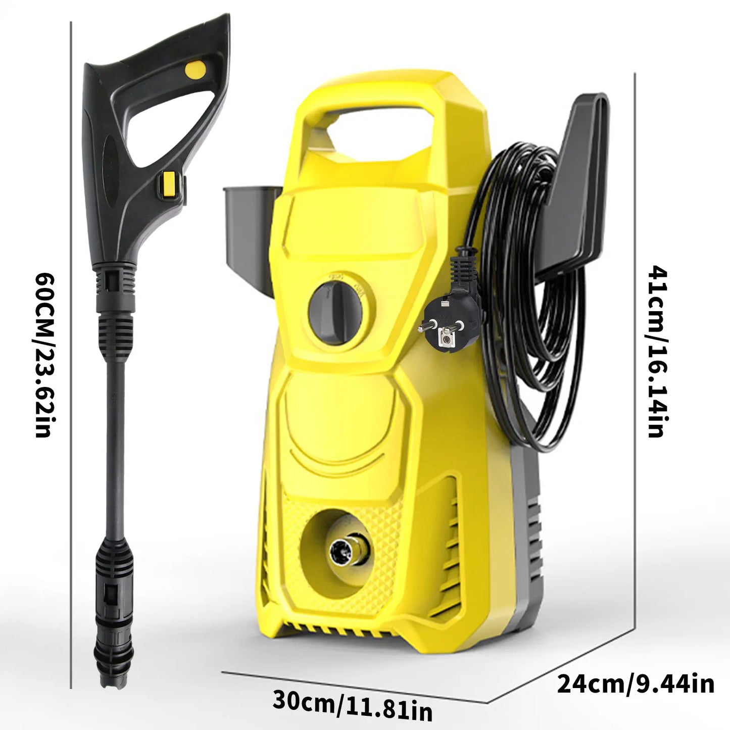 135bar Electric High Pressure Washer 220V ,1500W, 5.60 L/min,10M Water Pipe Adjustable Pressure Nozzle for Car Home Garden Clean