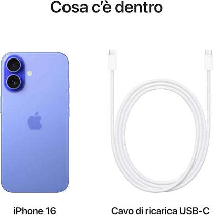 New Apple iPhone 16 128 GB/256 GB: 5G phone with camera Control, A18 chip and a lot of extra autonomy. Compatible with AirPods