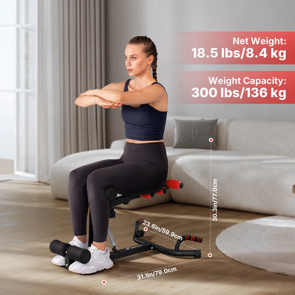 MERACH Squat Machine Regolabile 2 in 1 – Attrezzo Fitness per Gambe, Glutei, Addominali e Push Up. TK