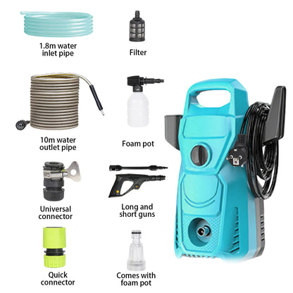 135bar Electric High Pressure Washer 220V ,1500W, 5.60 L/min,10M Water Pipe Adjustable Pressure Nozzle for Car Home Garden Clean