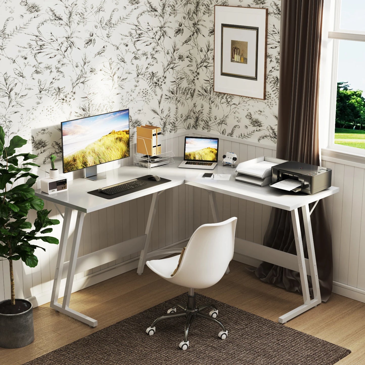 Devoko Gaming Desk Gamer Corner Desk 130*130cm Hoek PC computer desk L-front table