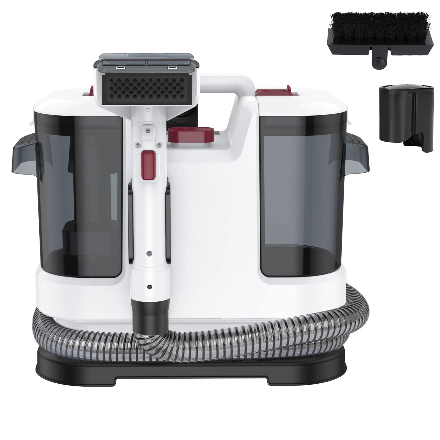 Aspiratore Lava Tappeti Portatile 500W ELOOLE – Pulitore Professionale per Tappeti, Divani, Auto e Tessuti con Aspirazione 12KPa, Doppio Serbatoio e 3 Spazzole
