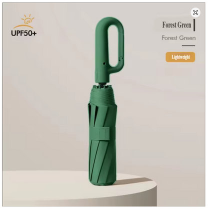 Ombrello Pieghevole Totalmente Automatico - Antivento con Fibbia ad Anello. TK