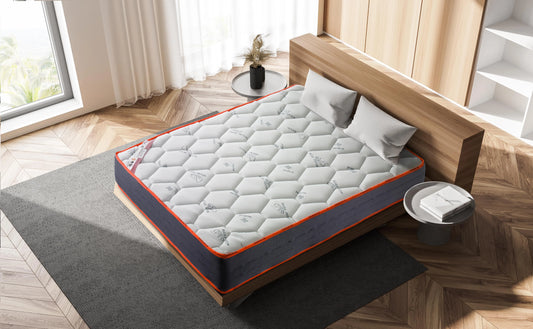 Viscoelastic SPACE Mattress, medium-firm with breathable 3D fabric, ideal for better sleep and posture support