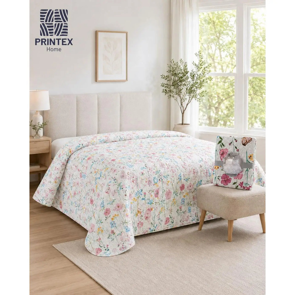 Printex Home Copriletto Estivo Reversibile Leggero - 100% Poliestere. TK