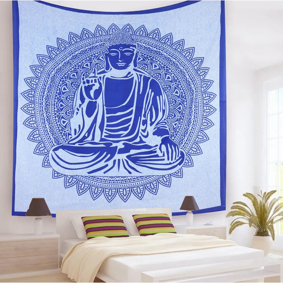 Printex Arazzo Matrimoniale in Stile Mandala Indiano - 210x230 cm. TK