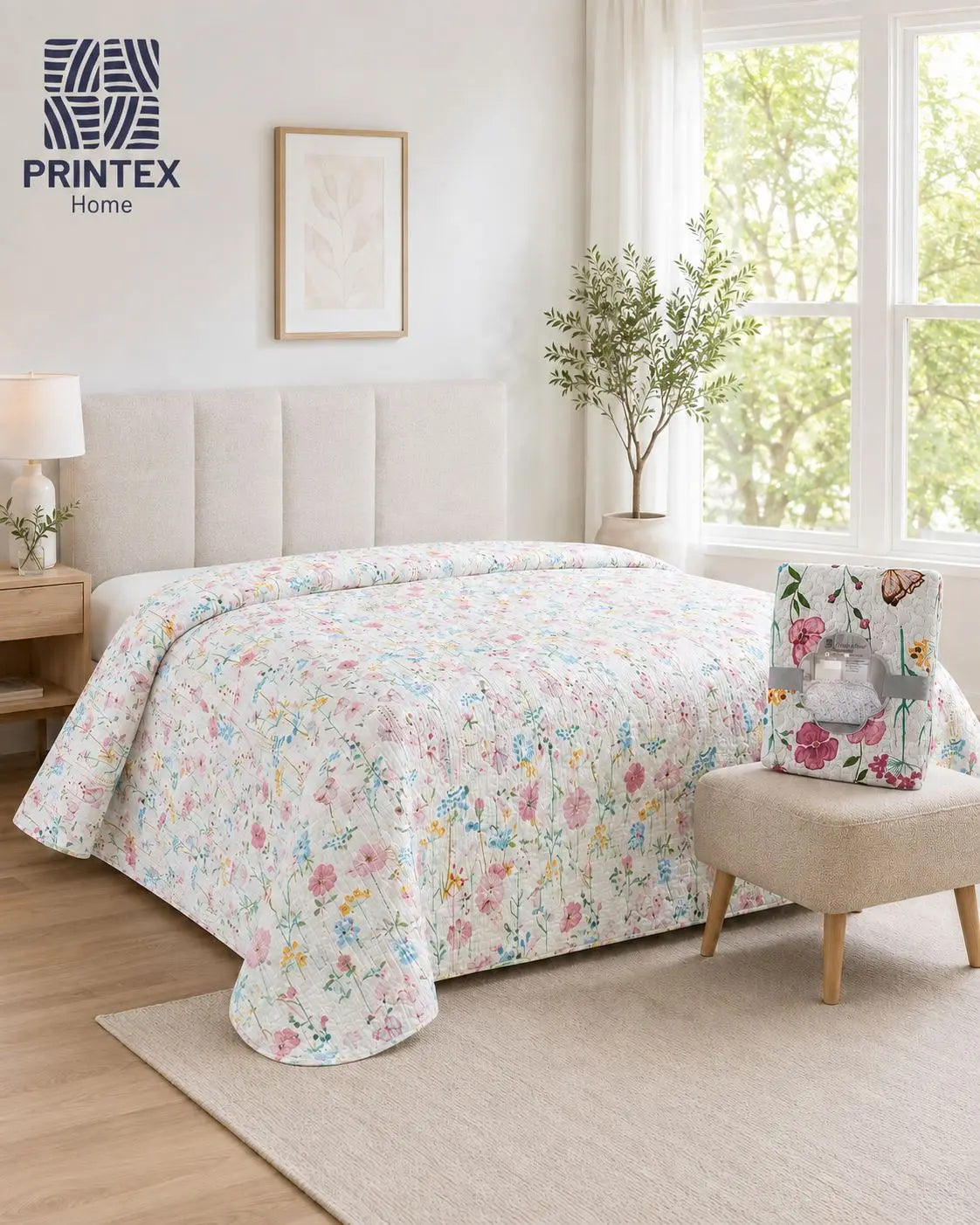 Printex Home Copriletto Estivo Reversibile Leggero - 100% Poliestere. TK